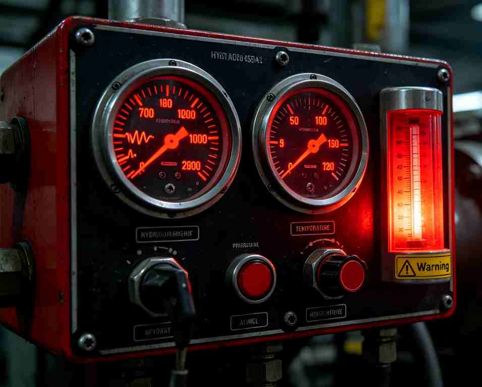 hydraulic system alarm.