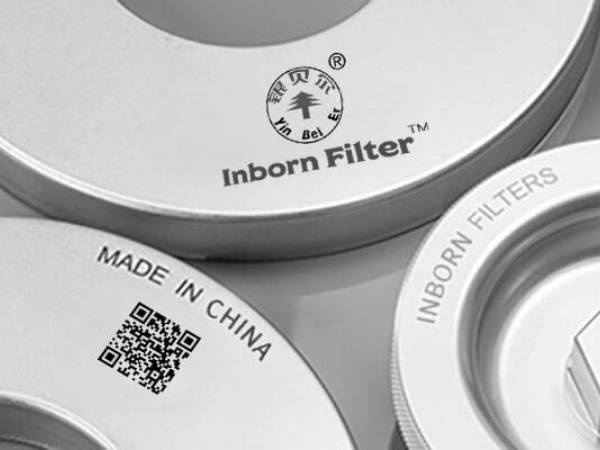 We design our logo and QR code on the filter element