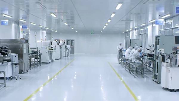 Several R&D workers are developing new products.