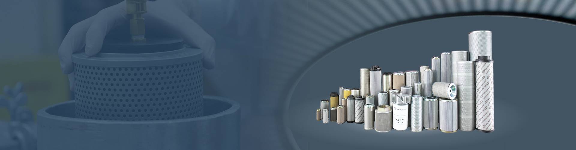 Several different types of industrial filter elements.