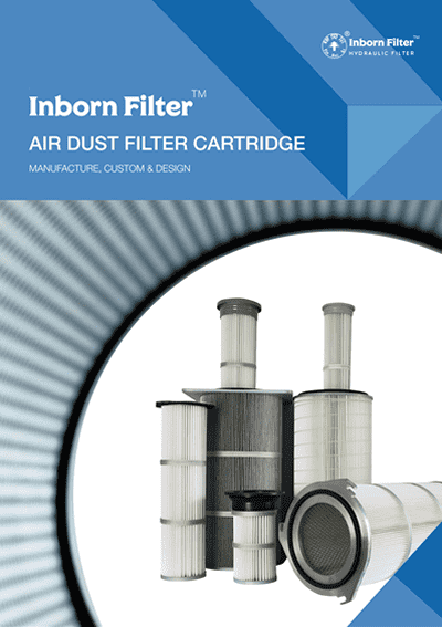 Several inborn air dust filter cartridges we produce.